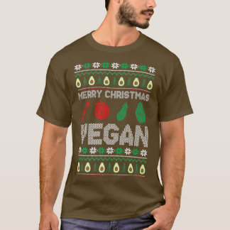 Frohe Weihnachten Veganen Veganismus Ugly Christma T-Shirt