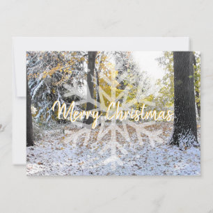 Frohe Weihnachten verblasste Schneeflocke am schne