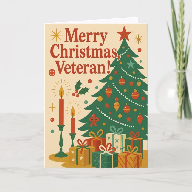 Frohe Weihnachten Veteran  Karte (Vorderseite)