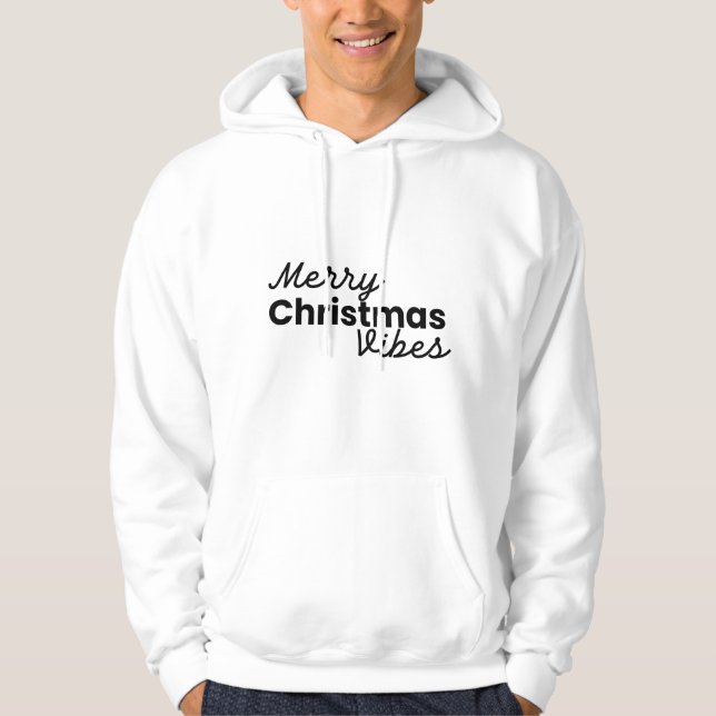 Frohe Weihnachten Vibes | Modernes Minimalistische Hoodie (Vorderseite)