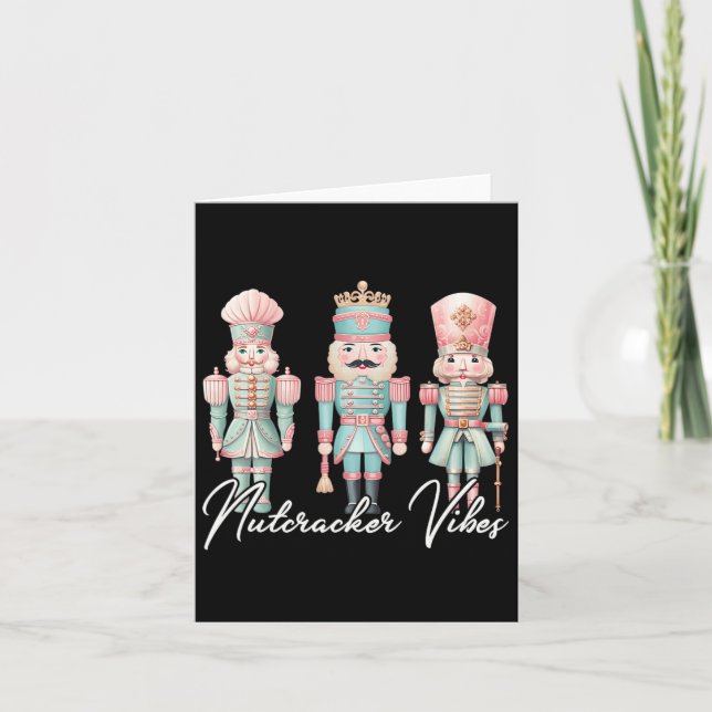 Frohe Weihnachten Vibes Nutcracker Ballet Peace Xm Karte (Vorderseite)
