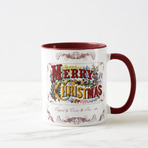 Frohe Weihnachten Viktorianische Tasse