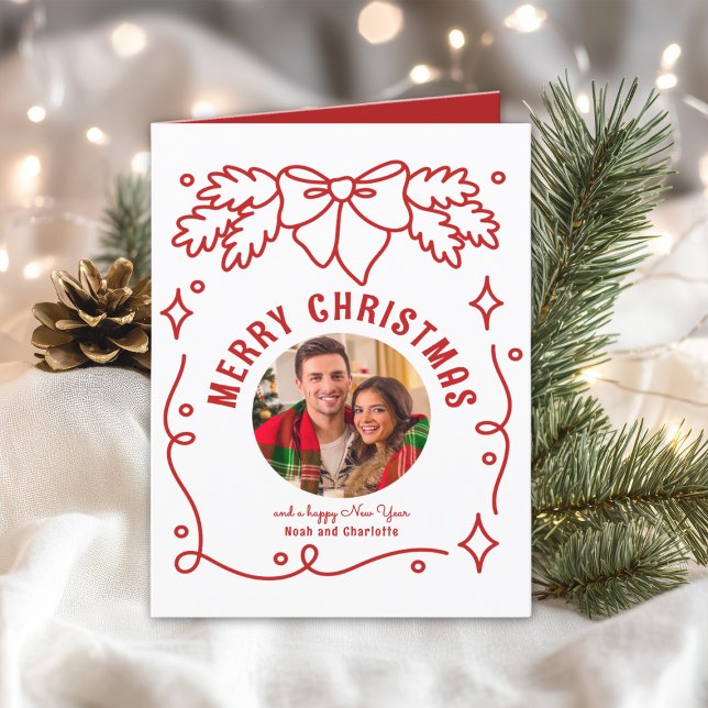 Frohe Weihnachten Vintag Coquette Bow Spruce Foto (Von Creator hochgeladen)