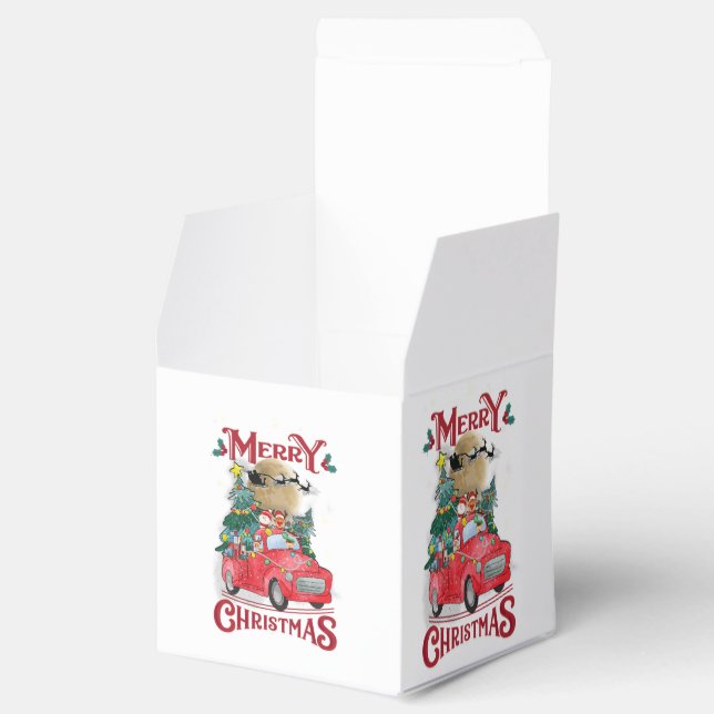 Frohe Weihnachten Vintag Red Santa Truck Geschenkschachtel (Geöffnet)