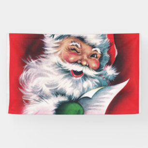 Frohe Weihnachten, Vintag, Retro, Weihnachtsmann, Banner