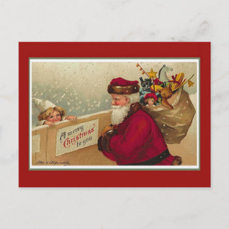 Frohe Weihnachten Vintag Santa