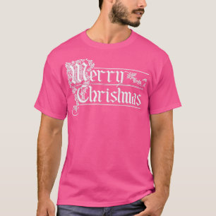 Frohe Weihnachten Vintag und komplizierte Buchstab T-Shirt