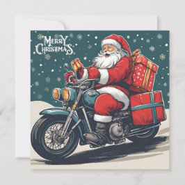 Frohe Weihnachten Vintag Weihnachten auf Motorrad