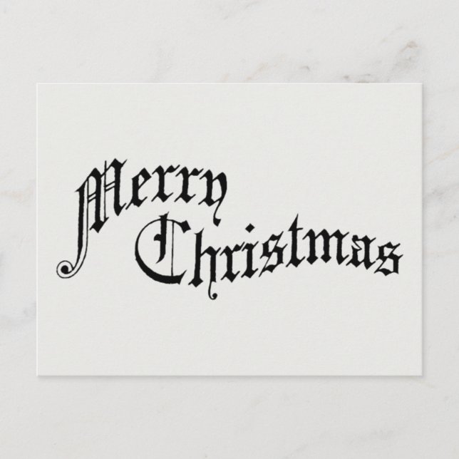 Frohe Weihnachten Vintage altmodische Typografie (Vorderseite)