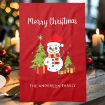 Frohe Weihnachten Vintage Baum Schneemann Personal