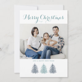 Frohe Weihnachten Vintage Bäume Foto