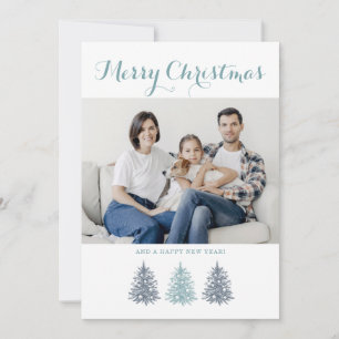 Frohe Weihnachten Vintage Bäume Foto