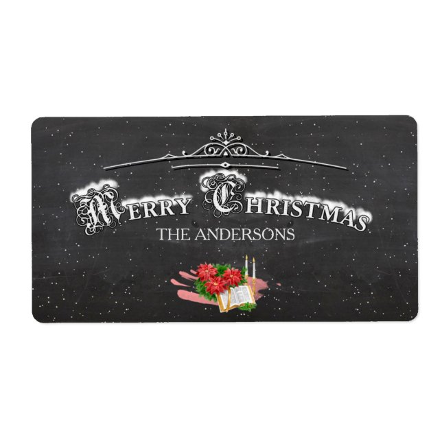 Frohe Weihnachten Vintage Chalkboard (Vorne)
