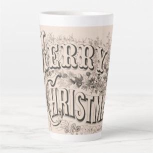 Frohe Weihnachten, Vintage Currier & Ives Druck Milchtasse