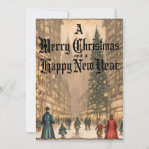 Frohe Weihnachten Vintage-Feiertagskarte