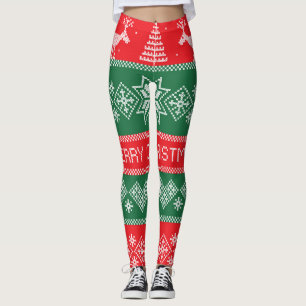Frohe Weihnachten: vintage festliche Muster. Leggings