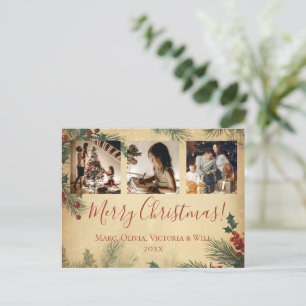 Frohe Weihnachten Vintage-Foto rustikal 