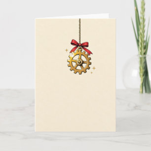 Frohe Weihnachten Vintage Gold Zahnrad Ornament Ro