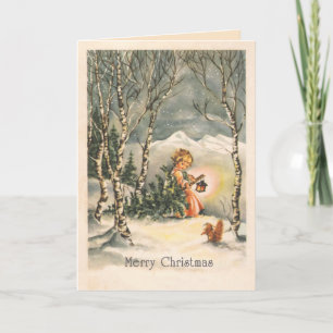Frohe Weihnachten Vintage individuelle Grußkarte
