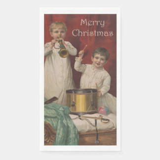 Frohe Weihnachten Vintage Kunst Serviette