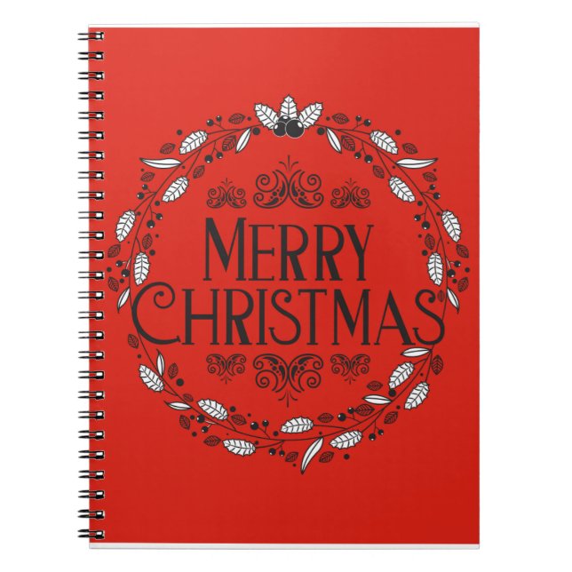 Frohe Weihnachten Vintage Ornament-Notebook Notizblock (Vorderseite)