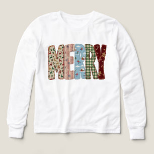 Frohe Weihnachten Vintage Patchwork Buchstaben W
