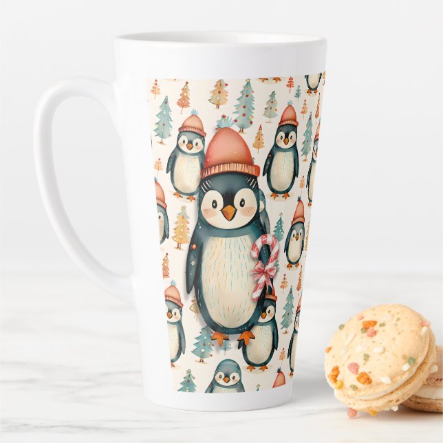 Frohe Weihnachten | Vintage Pinguine Weihnachten Milchtasse (Beispiel)