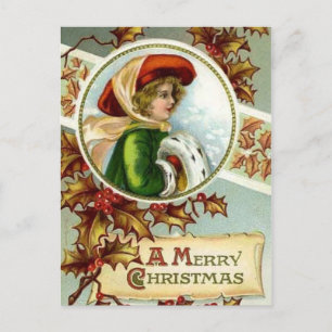 Frohe Weihnachten Vintage Postkarte