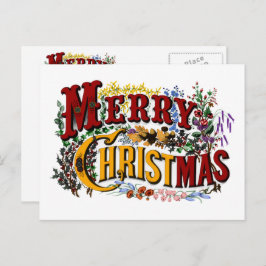 Frohe Weihnachten Vintage Postkarte