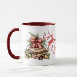 Frohe Weihnachten" Vintage Rentierferien-Tasse Tasse