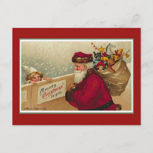 Frohe Weihnachten Vintage Santa