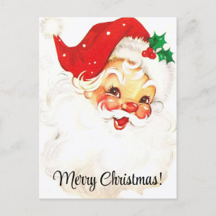 Frohe Weihnachten Vintage Santa Claus Postkarte
