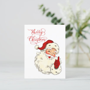 Frohe Weihnachten vintage Santa Familienfeiertag h Postkarte