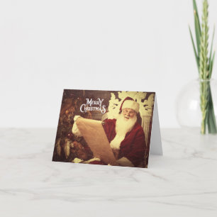 Frohe Weihnachten Vintage Santa Karte