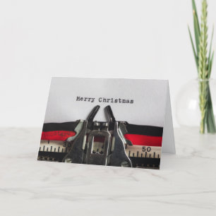 Frohe Weihnachten Vintage Schreibmaschine Personal