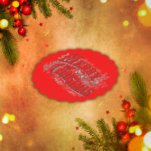 Frohe Weihnachten - Vintage Stilschwarz auf rot   Untersetzer