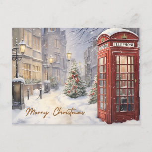 Frohe Weihnachten Vintage Telefonkabine