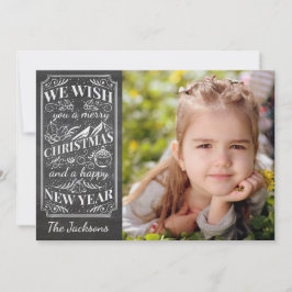 Frohe Weihnachten Vintage Typografie Holiday Foto