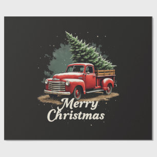 Frohe Weihnachten Vintage Weihnachten LKW Geschenkpapier