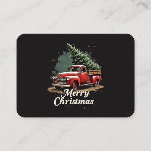 Frohe Weihnachten Vintage Weihnachten LKW Visitenkarte