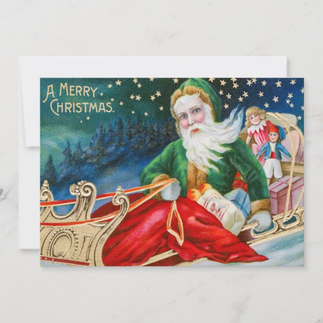 Frohe Weihnachten Vintage Weihnachtskinder (Vorderseite)