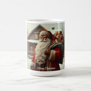 Frohe Weihnachten Vintage Weihnachtsmann Kaffeetasse