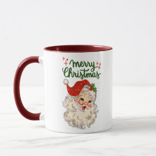 Frohe Weihnachten vintage Weihnachtsmann Urlaub Tasse