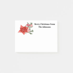 Frohe Weihnachten Vintage Weihnachtsstern Wasserfa Post-it Klebezettel