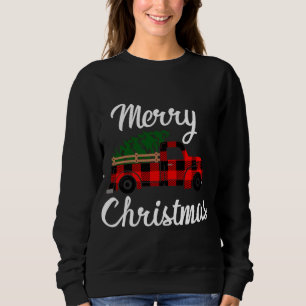 Frohe Weihnachten Vintagen Farm Truck Sweatshirt