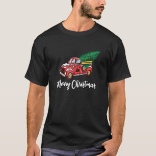 Frohe Weihnachten Vintagen Wagenbaum auf Autos Xma T-Shirt
