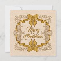 Frohe Weihnachten Vintager Goldbow