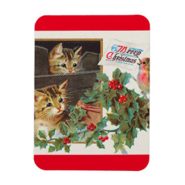 Frohe Weihnachten Vintager Kunsturlaub Magnet