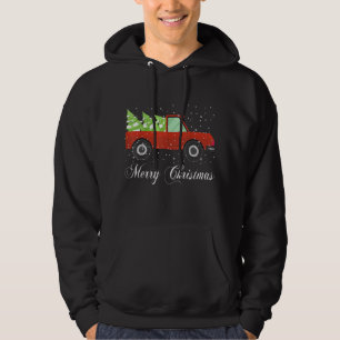 Frohe Weihnachten Vintager LKW Große Familiengesch Hoodie