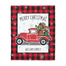 Frohe Weihnachten Vintager Red Truck Geschenke Nam